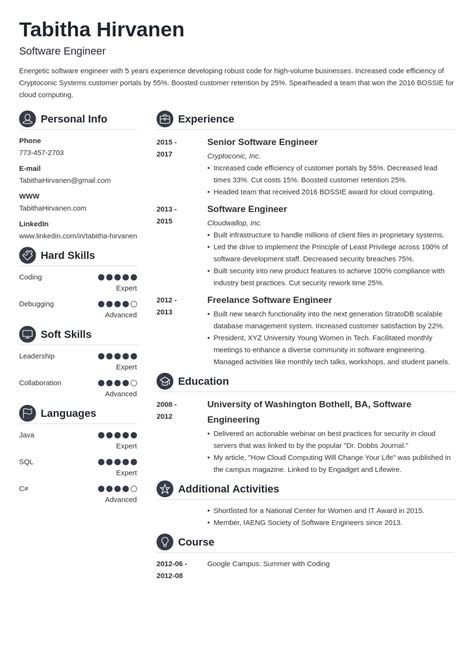 Resume Template Gallery 8