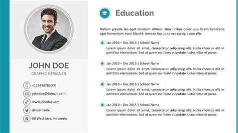 Resume Template PPT Free Download Gallery 8