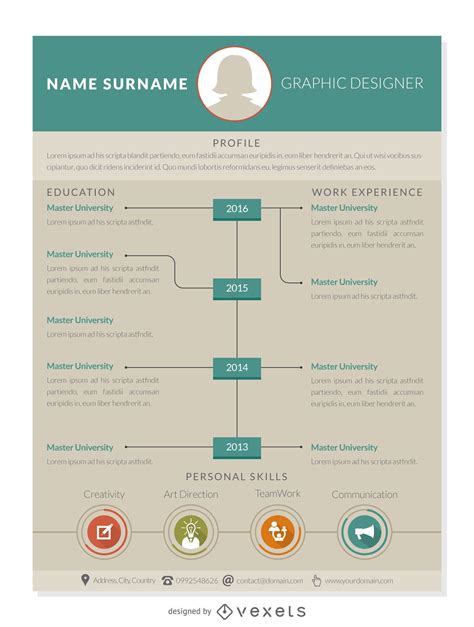 Resume Template with a Timeline