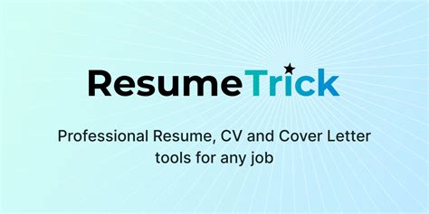 Resume Template Tricks