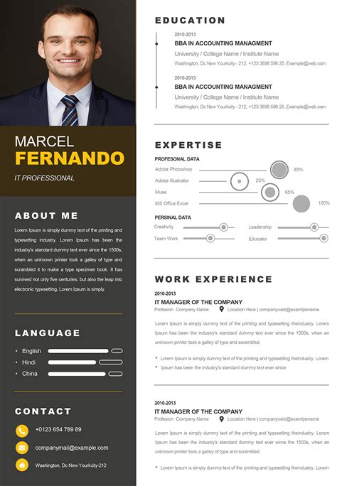 Developer Resume Template with Photo