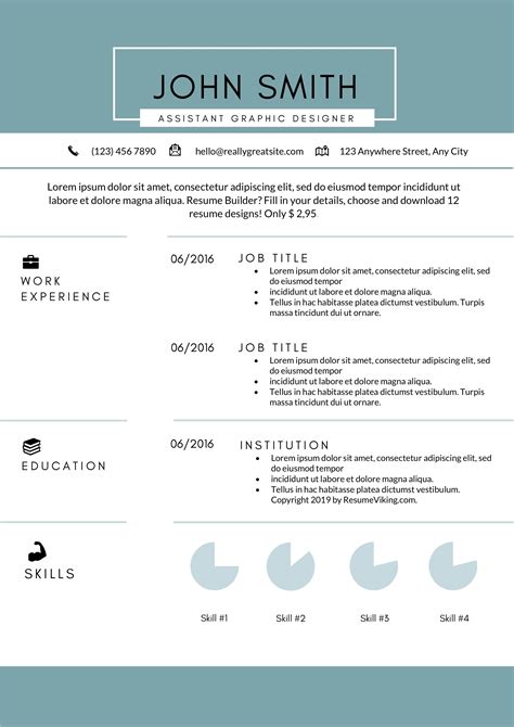 Resume Template with Photo in Microsoft Word