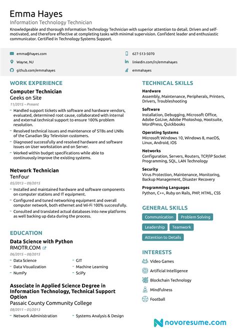 ATS-friendly resume templates for IT professionals