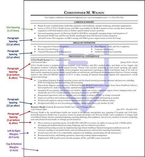 Resume White Space