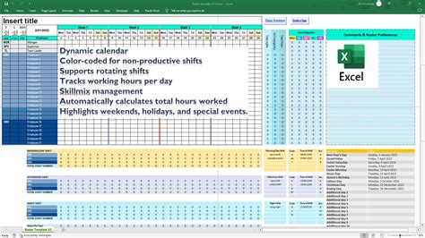 Retail Staff Roster Template