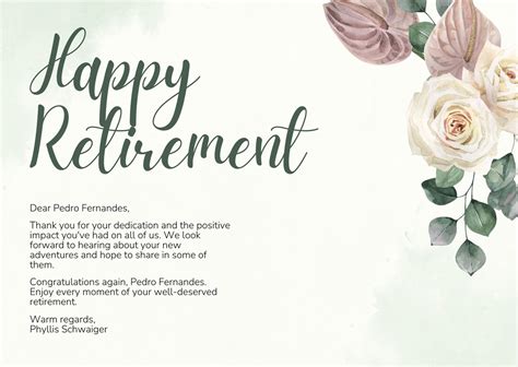 Retirement Card Templates