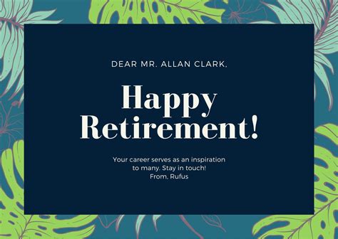 Retirement Card Templates