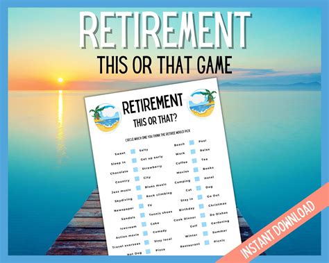 Retirement Celebration Games