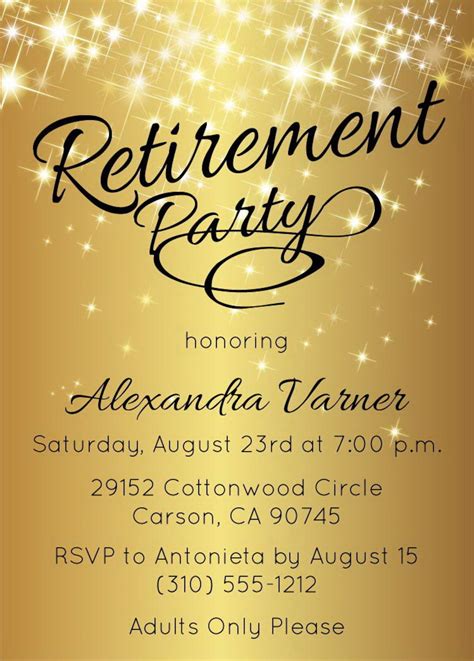 Retirement Celebration Invitation Templates