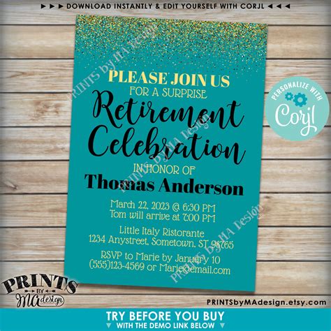 Retirement Celebration Invitations