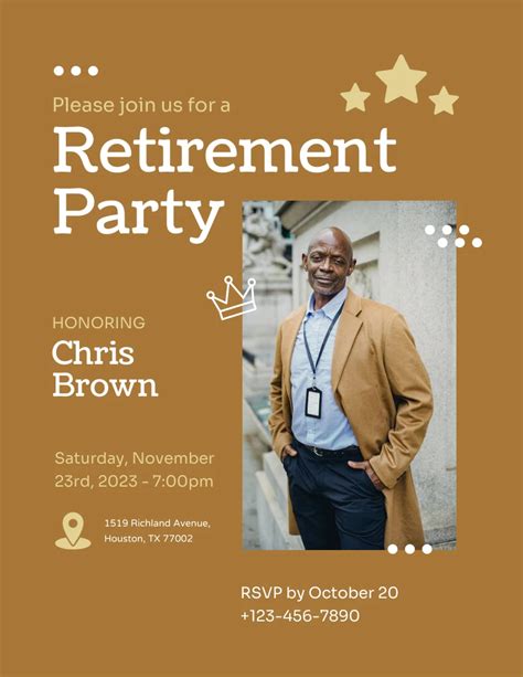 Retirement Dinner Flyer Template