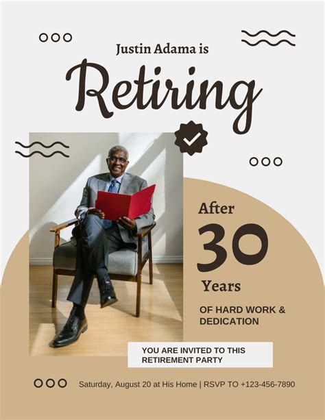 Retirement Flyer Template Gallery 1