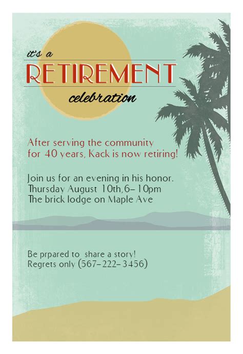 Retirement Gathering Flyer Template