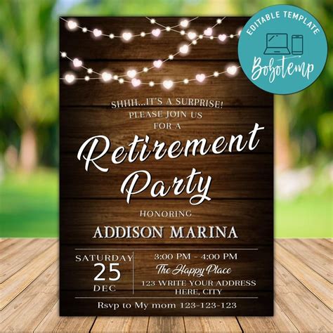 Retirement Invitation Idea 3