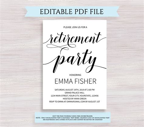 Retirement Invitation Template 4