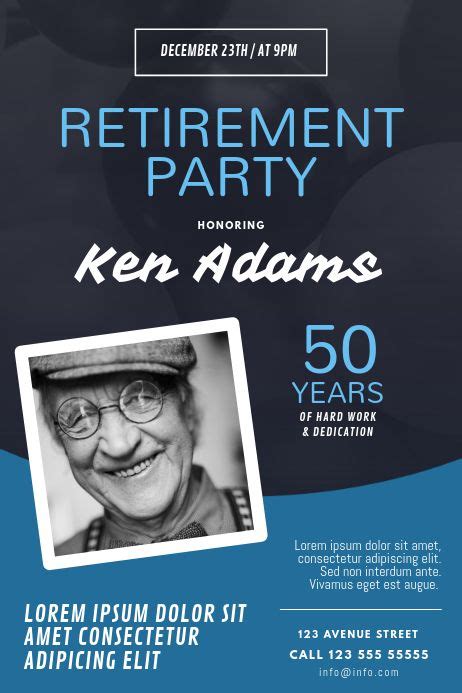 Retirement Party Flyer Design