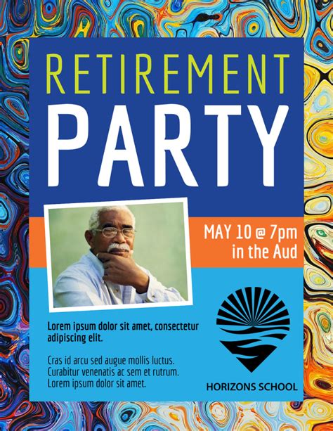 Retirement Party Flyer Template 3