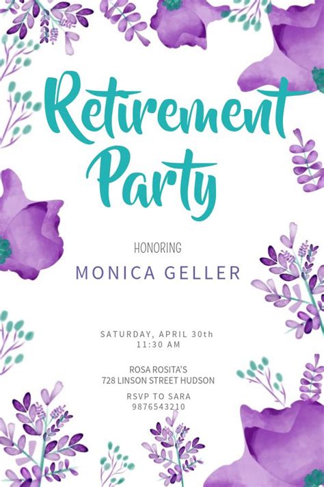 Retirement Party Flyer Templates