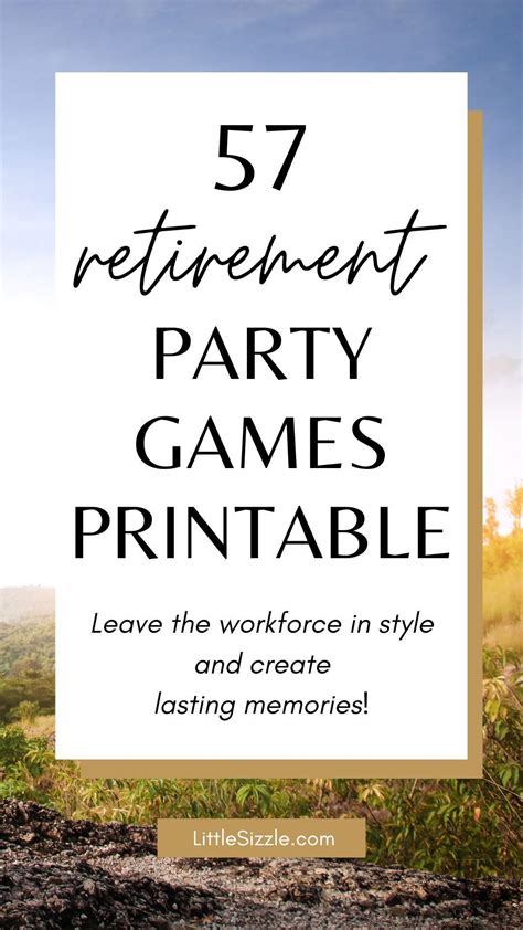 Retirement Party Game Ideas