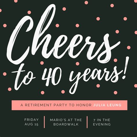 Retirement party invitation template for Canva example 6