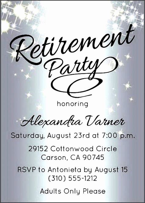 Retirement Party Invitation Template for Word