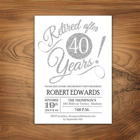 Retirement Party Invitation Templates