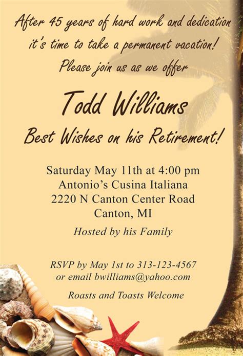 Retirement Party Invitation Templates