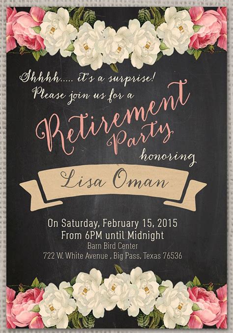 Retirement Party Invitation Templates Free