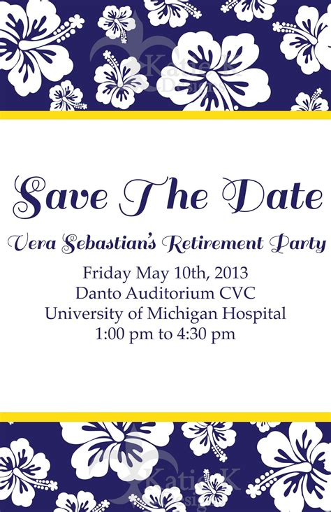 Retirement Party Save the Date Template