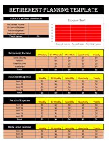 Retirement Planning Templates