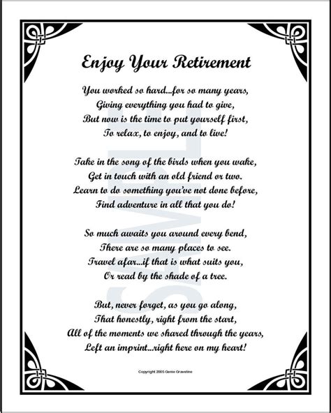 Retirement Poems