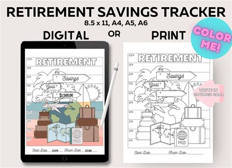 Track Your Retirement Savings with a Free Printable Savings Tracker