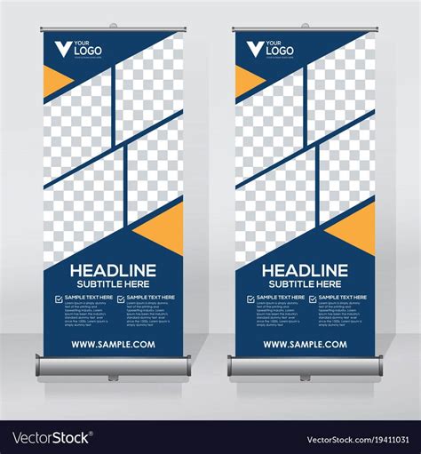 Retractable banner template PSD