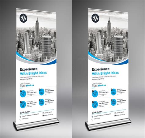 Retractable banner template PSD example 1