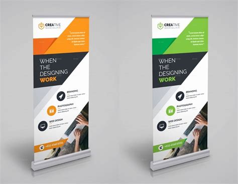 Proofreading and editing for retractable banner template PSD