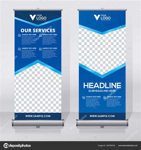 Retractable banner template PSD sizes