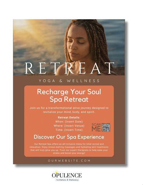 Retreat Flyer Template Color Scheme