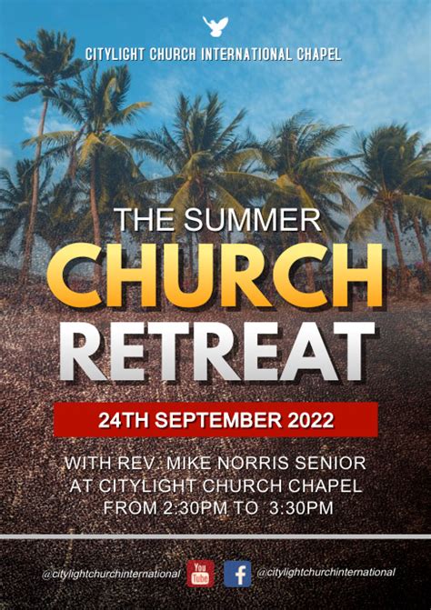 Retreat Flyer Template Layout