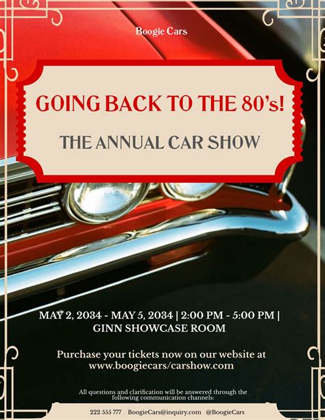 Retro Car Show Flyer Template