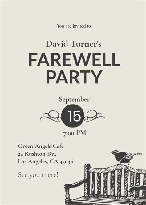 Retro Farewell Party Invitation