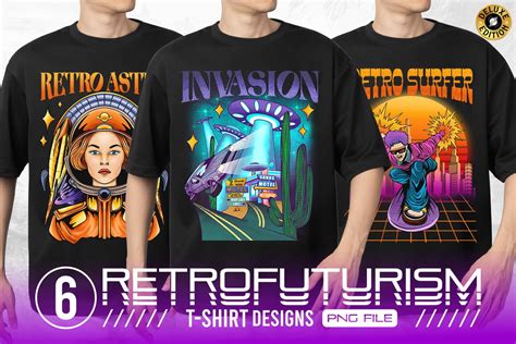 Retro-Futuristic T-Shirt Template