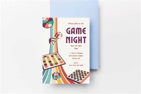 Retro Game Night Invitation Template