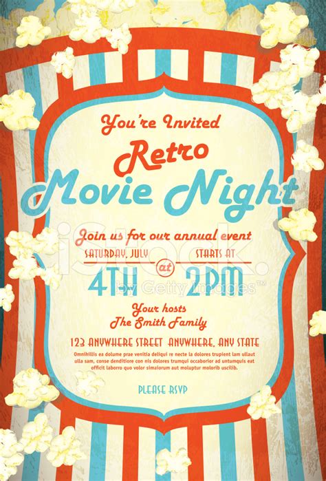 Retro Movie Night Invitation