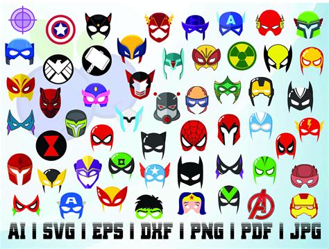 Retro Superhero Mask Template