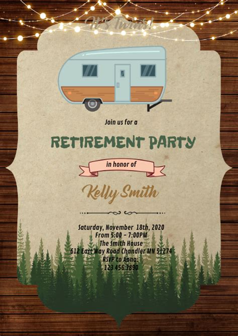 Retro-themed Retirement Invitation