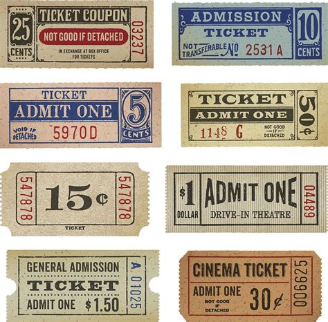 Retro-themed ticket