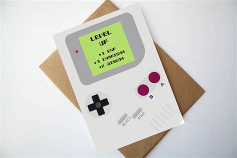 Retro video game birthday card