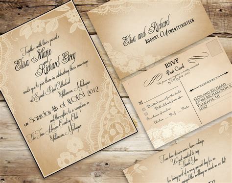 Retro Wedding Invitation Template