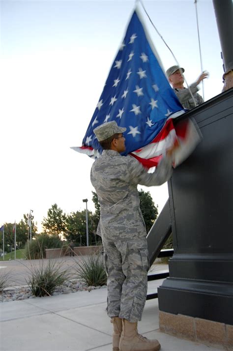 Reveille Ceremony in Military