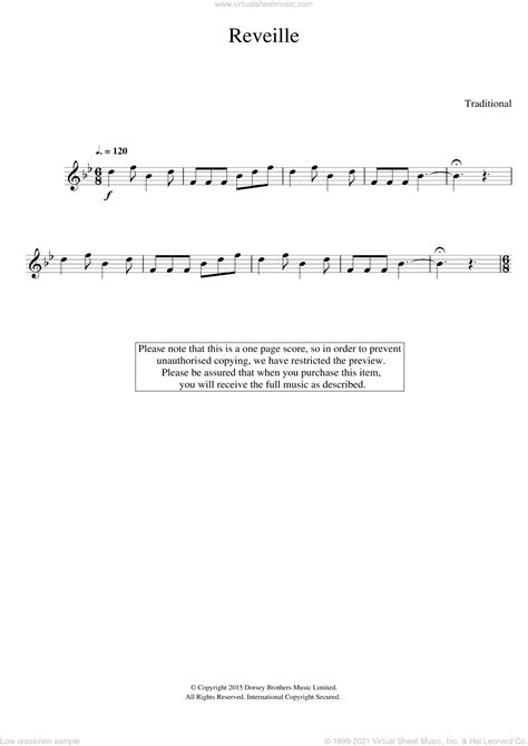 Reveille Trumpet Sheet Music